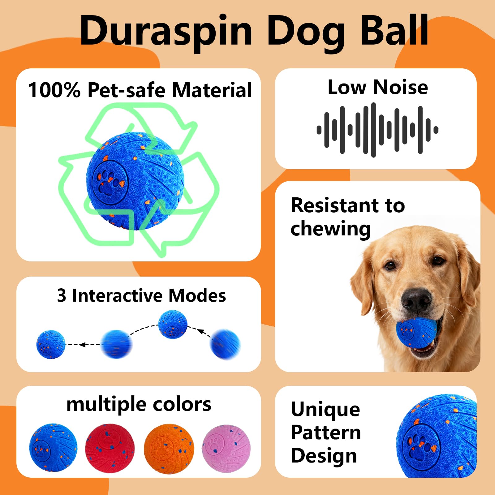 Affiuya Pelota para perros movimiento automático, fomenta exploración y obediencia lúdica.