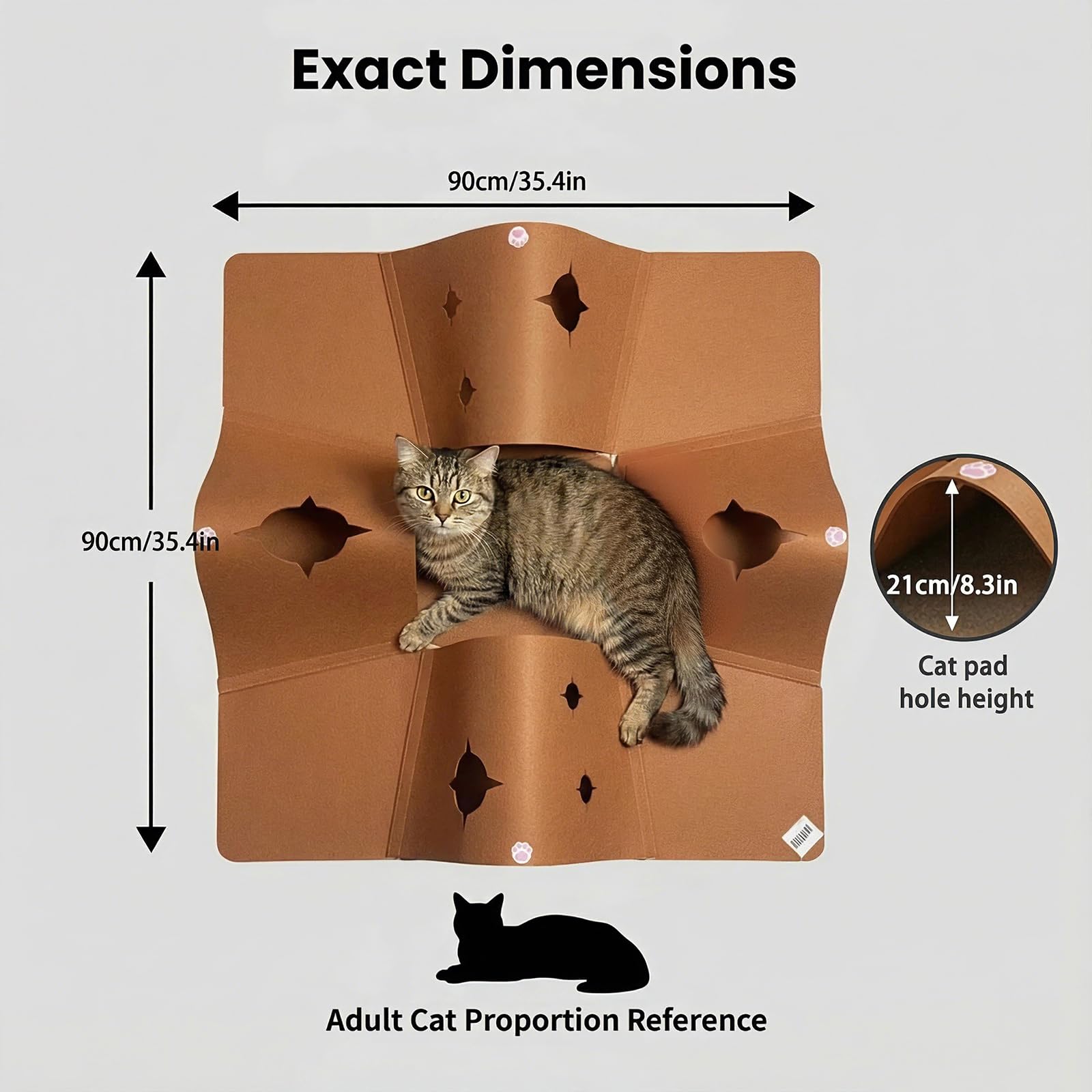 AFLIFLI alfombra-juego para gatos plegable y versátil en casa.