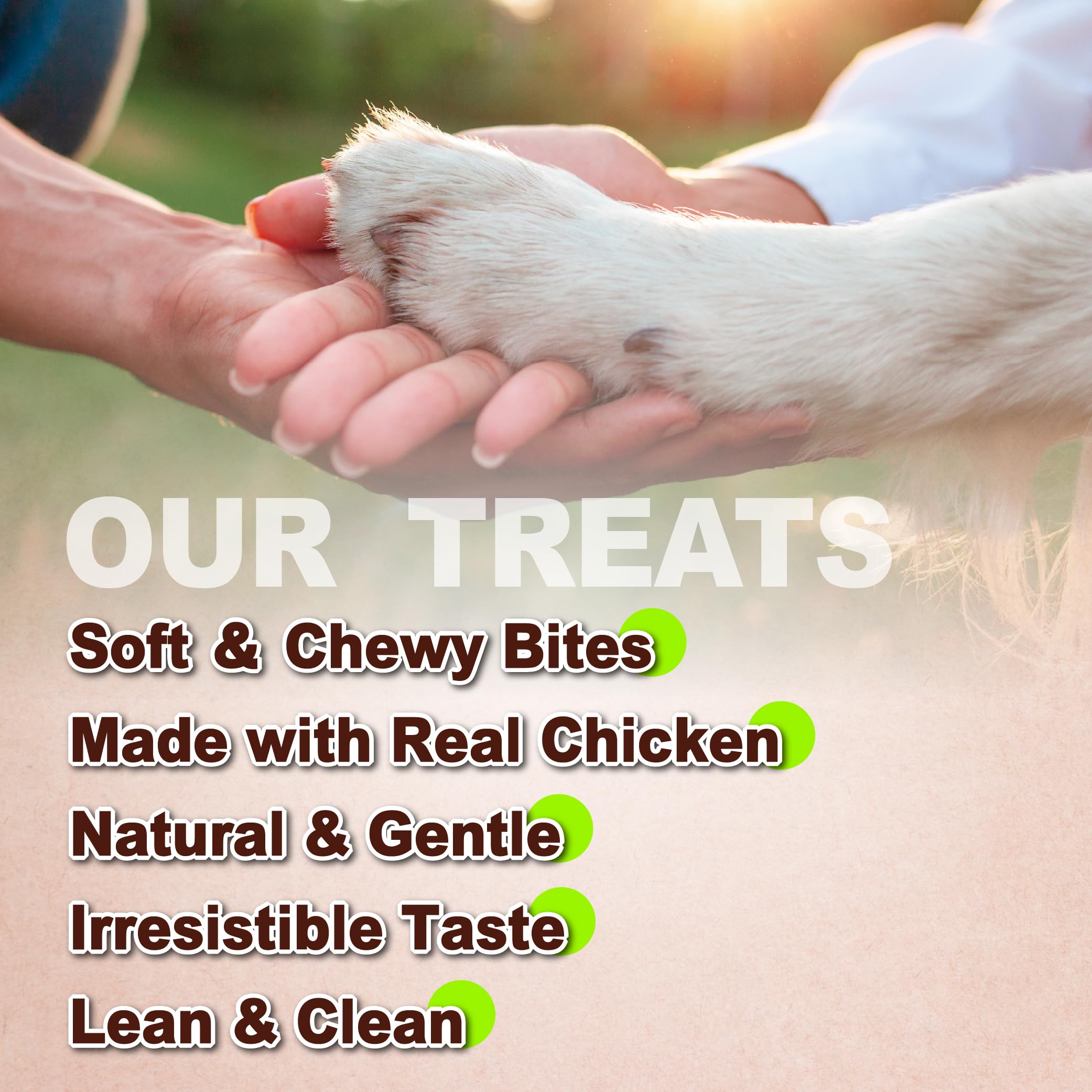 A Freschi srl Soft Chicken Dog Treats en empaque de 16 oz para recompensas