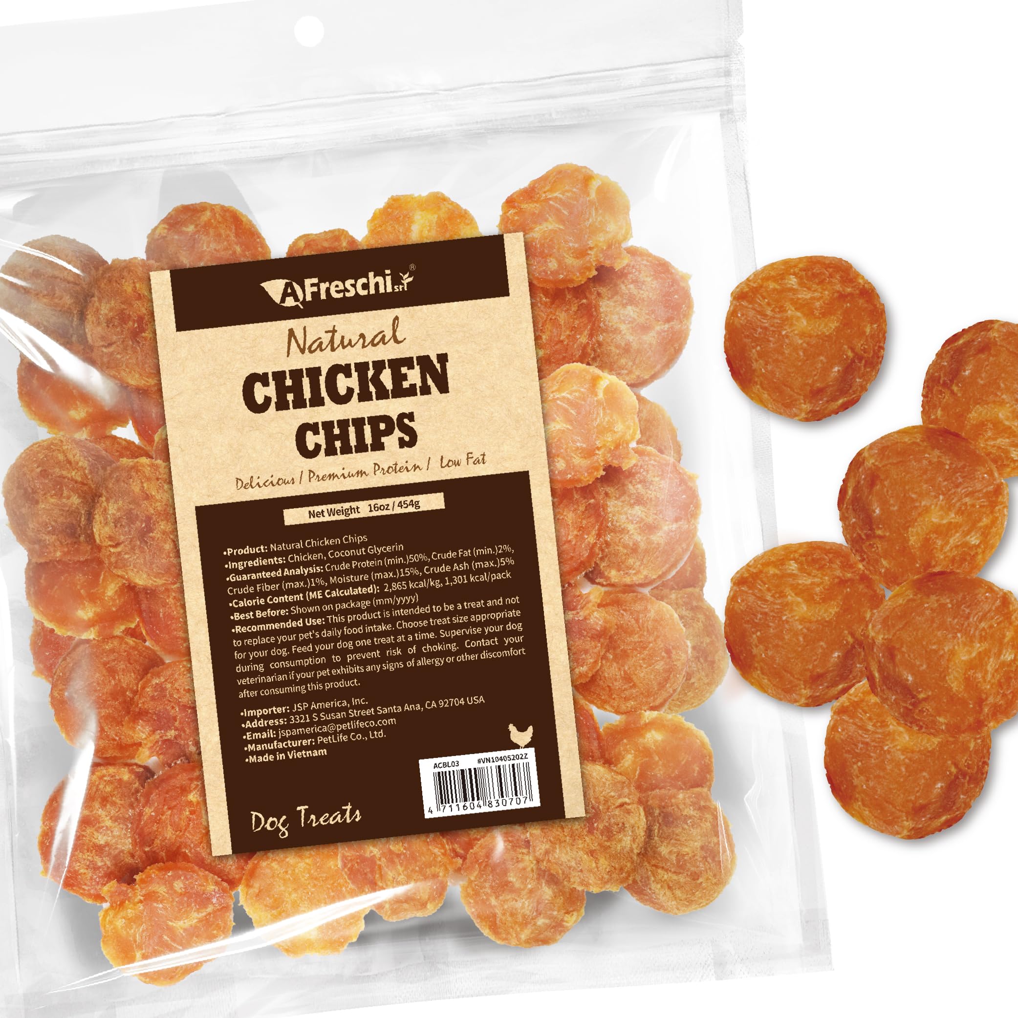 Jerky de pollo de A Freschi srl para perros con tiras crujientes ideal para recompensas