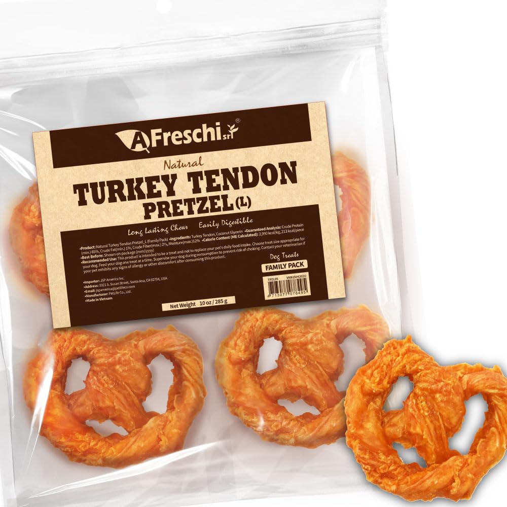 A Freschi srl Tendones de Pavo para Perros: masticación prolongada y alta proteína.