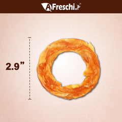 A Freschi srl textura masticable de tendones de pavo, incentivo saludable para masticadores moderados.