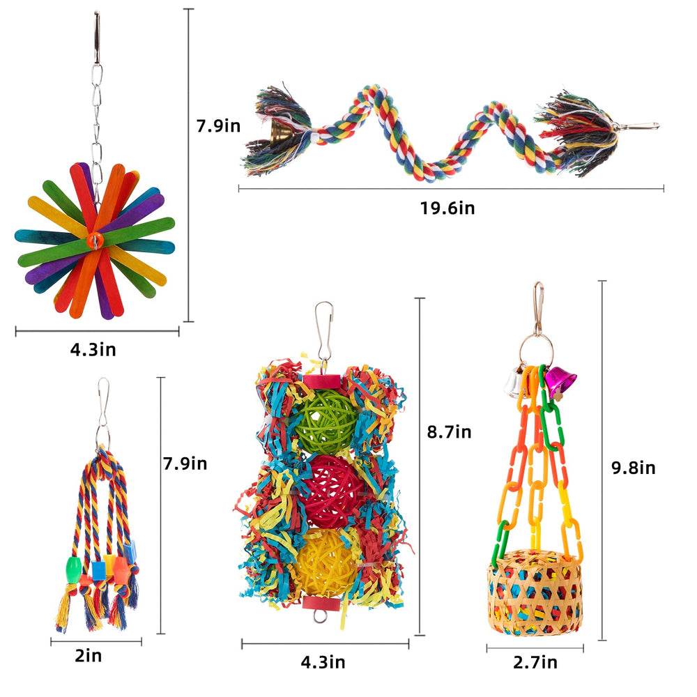 AFUOWER juego colgante para jaula, descanso y recreación para aves.