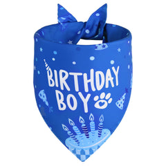 Bandana Agroon azul frontal, ideal para fotos de cumpleaños
