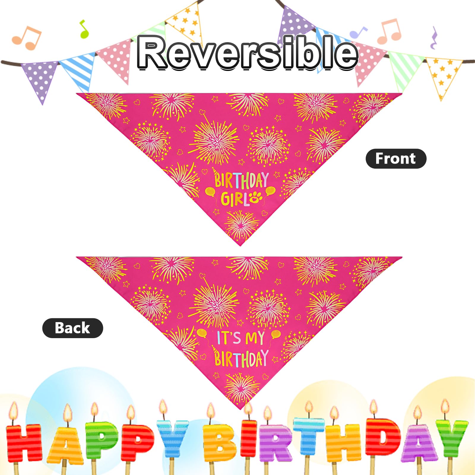 Agroon bandana rosa, para sesiones familiares y cumpleaños, añade estilo juguetón a tu mascota