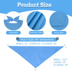 Bandana Agroon azul grande doblada, tela suave y cómoda para la piel de tu mascota.