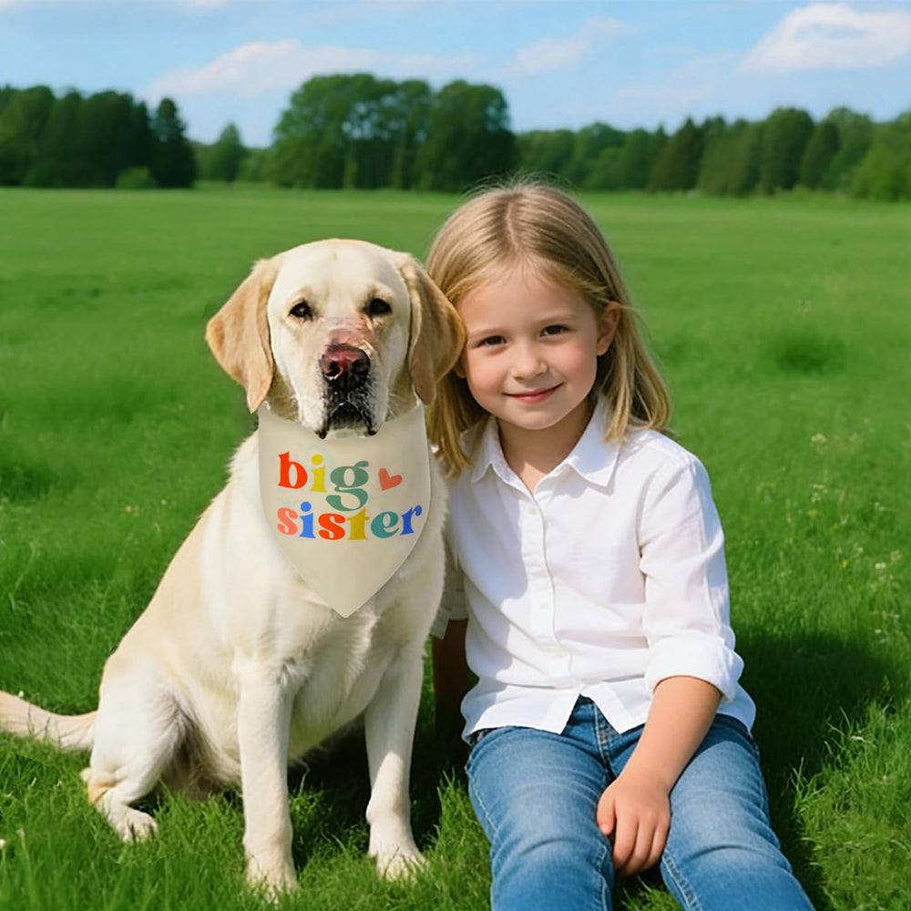 Sesión fotográfica familiar con Bandana Agroon para perro.