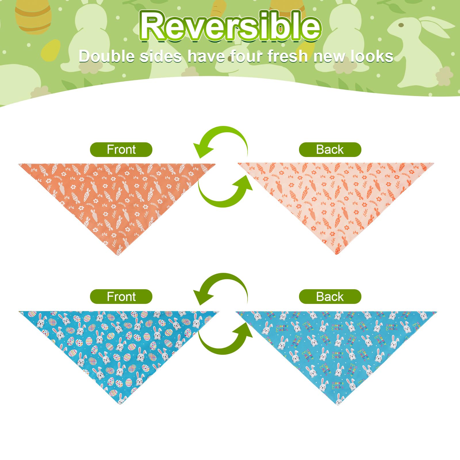 Agroon bandanas pascua lavables, lavado facil y secado rapido.