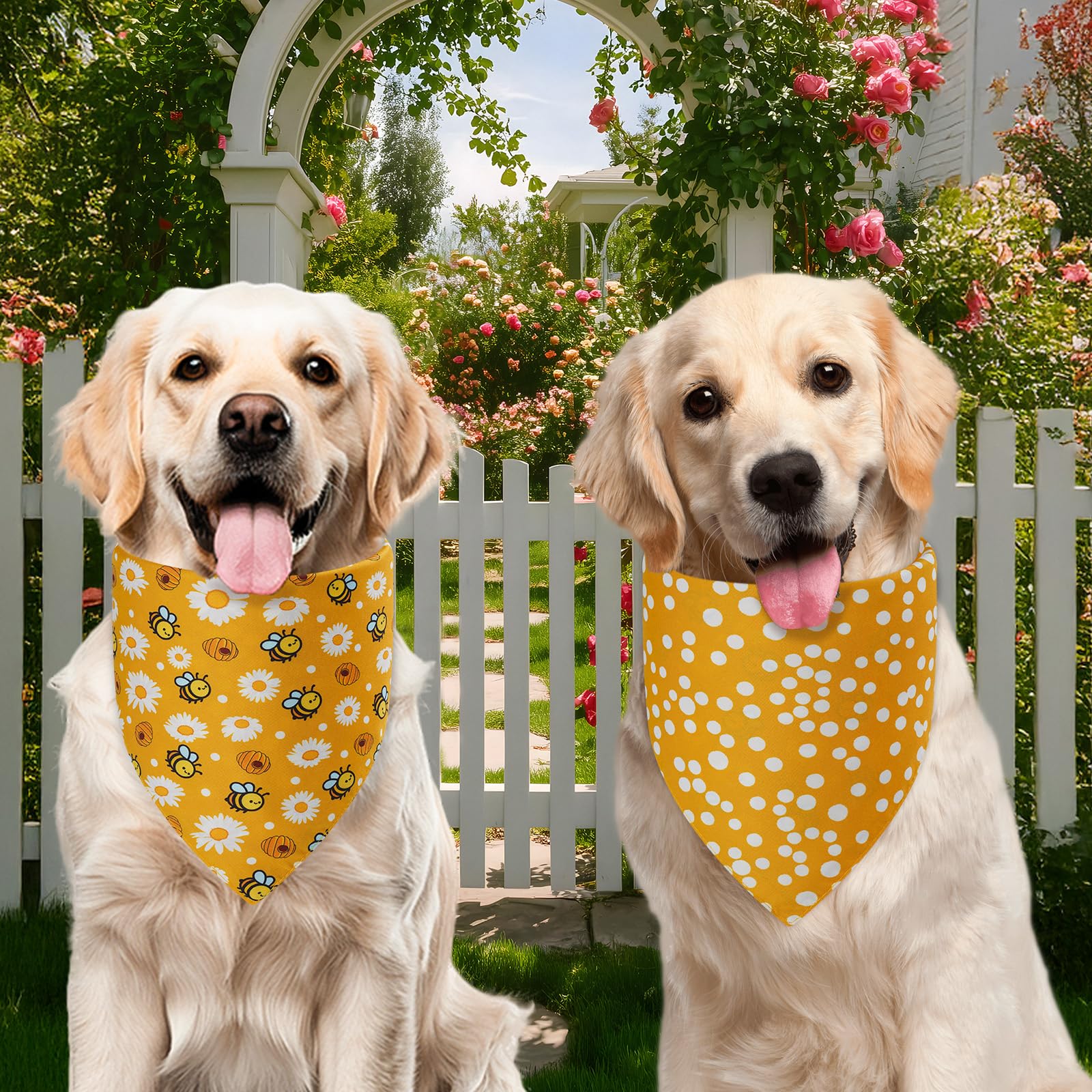 Bandana Agroon para perro, puntos pequeños en cara alternativa para detalle sutil.