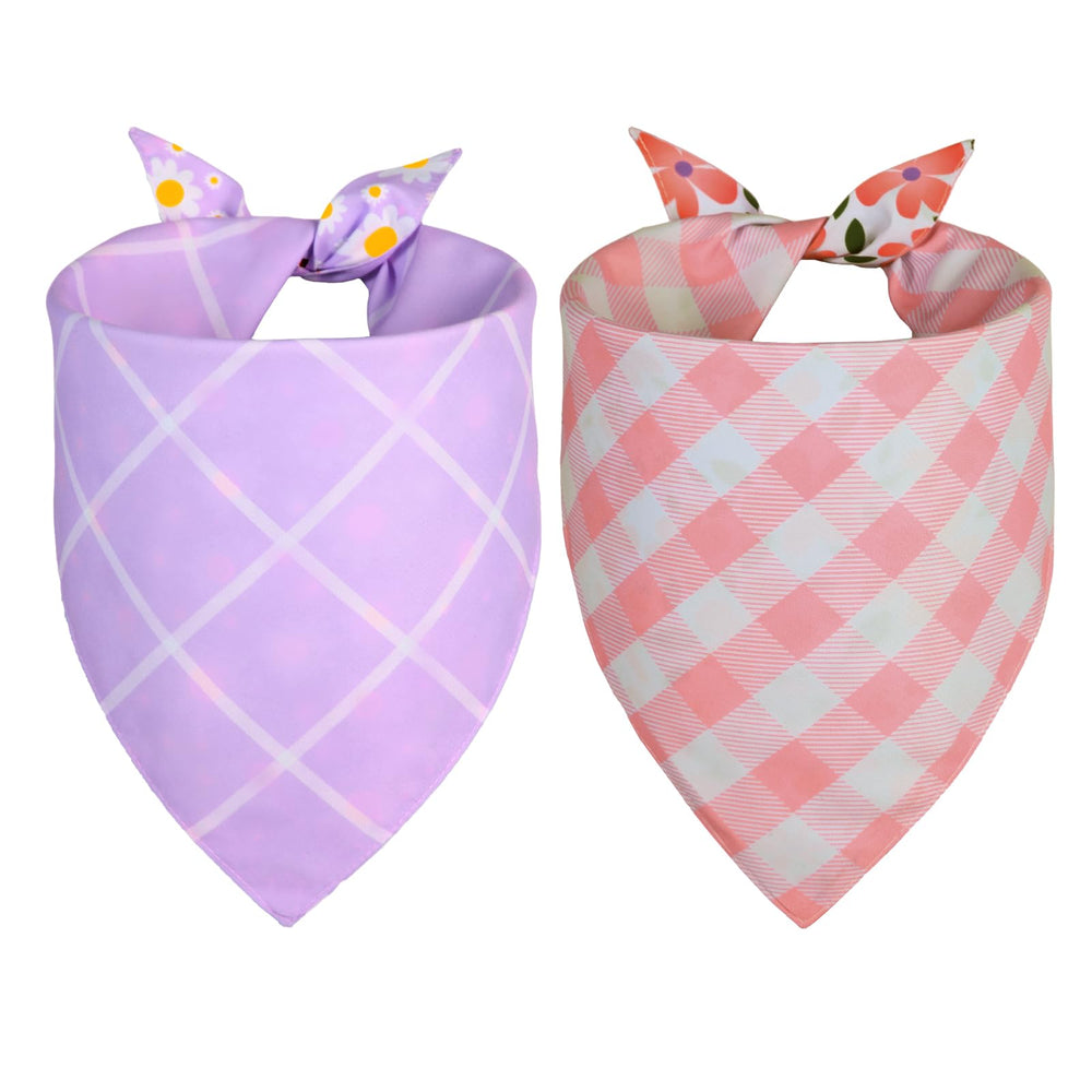 Bandana Agroon dos caras con cuadros rosa para sesiones de fotos