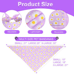 Bandana Agroon para perro talla pequena, diseño floral, ajuste cómodo para cuellos pequeños.