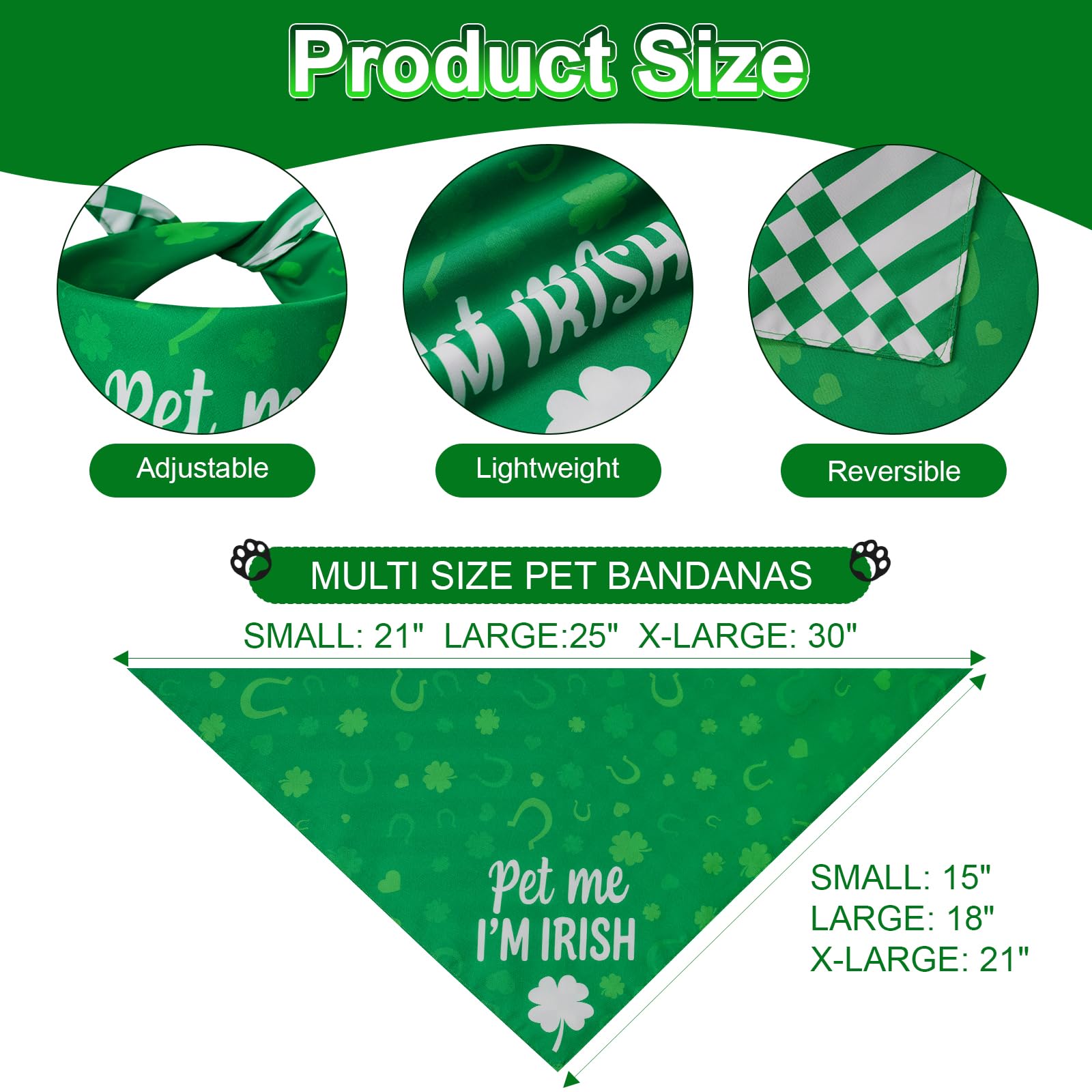 Bandana Agroon Saint Patrick en reverso, diseño versátil para múltiples ocasiones