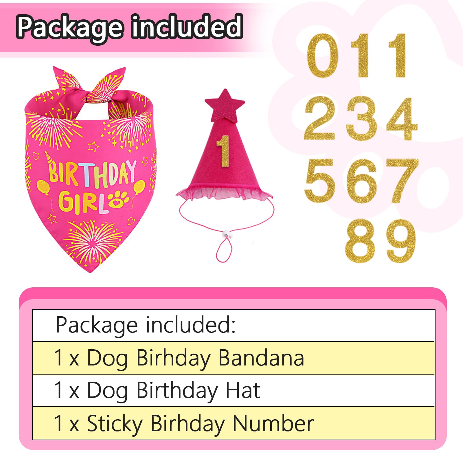 Gorra de cumpleaños Agroon para perros, rosa, para lucir en la celebración.