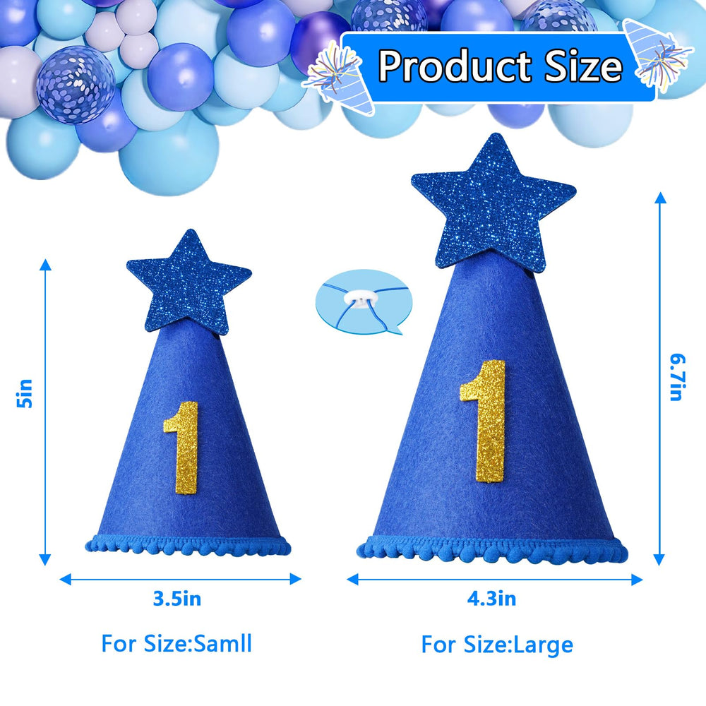 Agroon gorro azul de cumpleaños para perros grandes, cómodo y reutilizable.