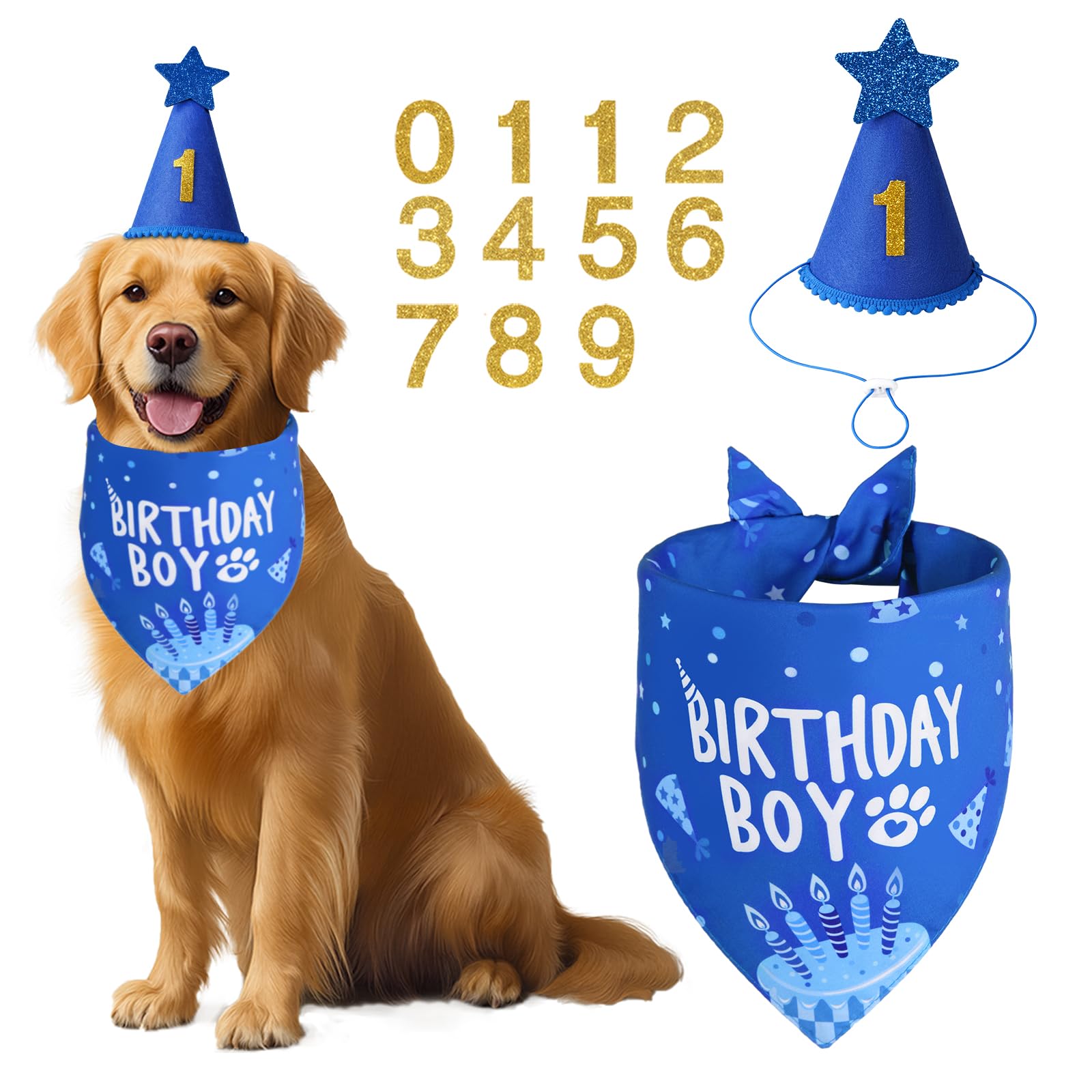 Agroon paño de cumpleaños para perro, 15x21, ideal para fotos.