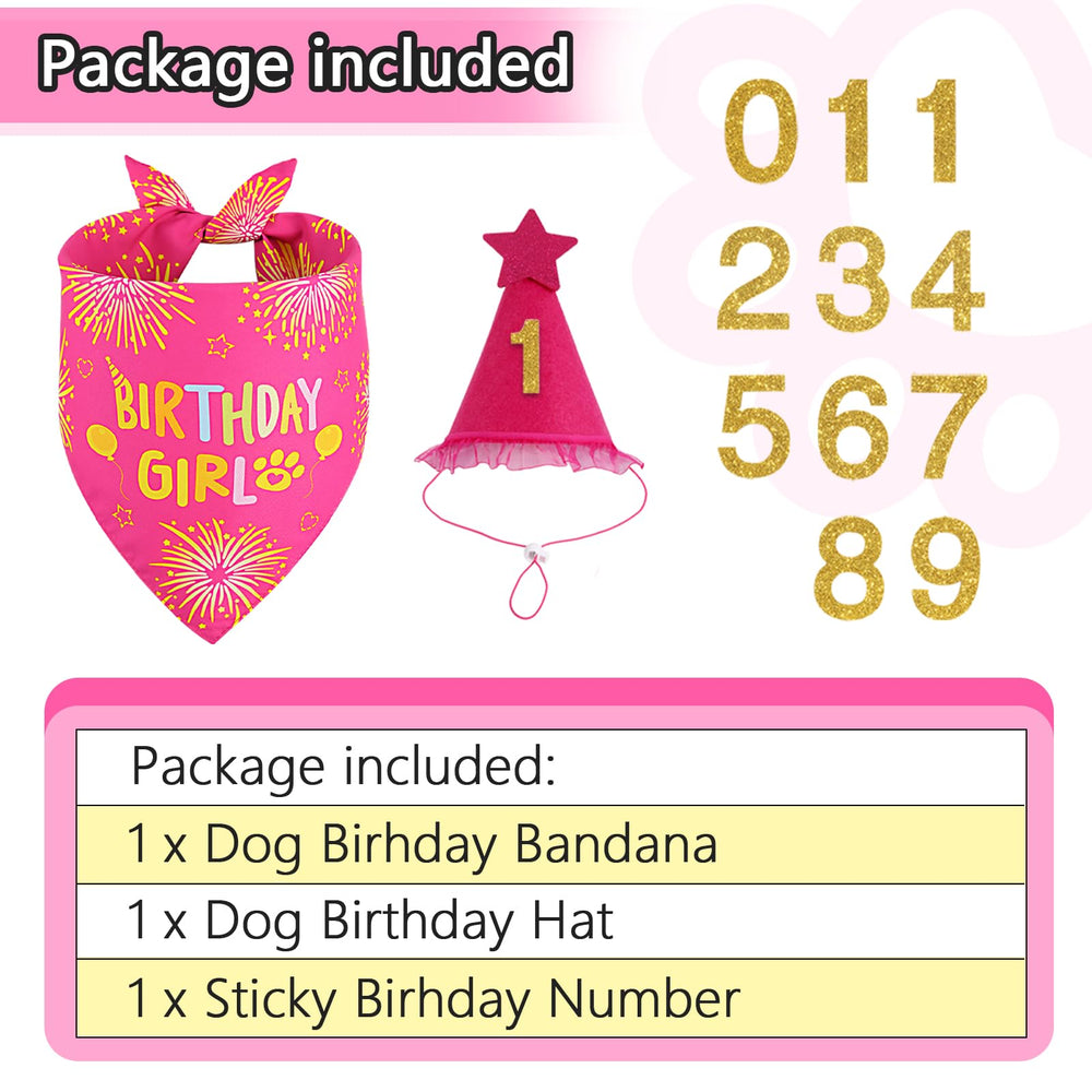 Sombrero de cumpleaños Agroon para perros en rosa con brillo, perfecto para fotos.