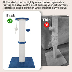 Ahomdoo rascador-gato sisal detalle-textura demuestra durabilidad para sesiones prolongadas.