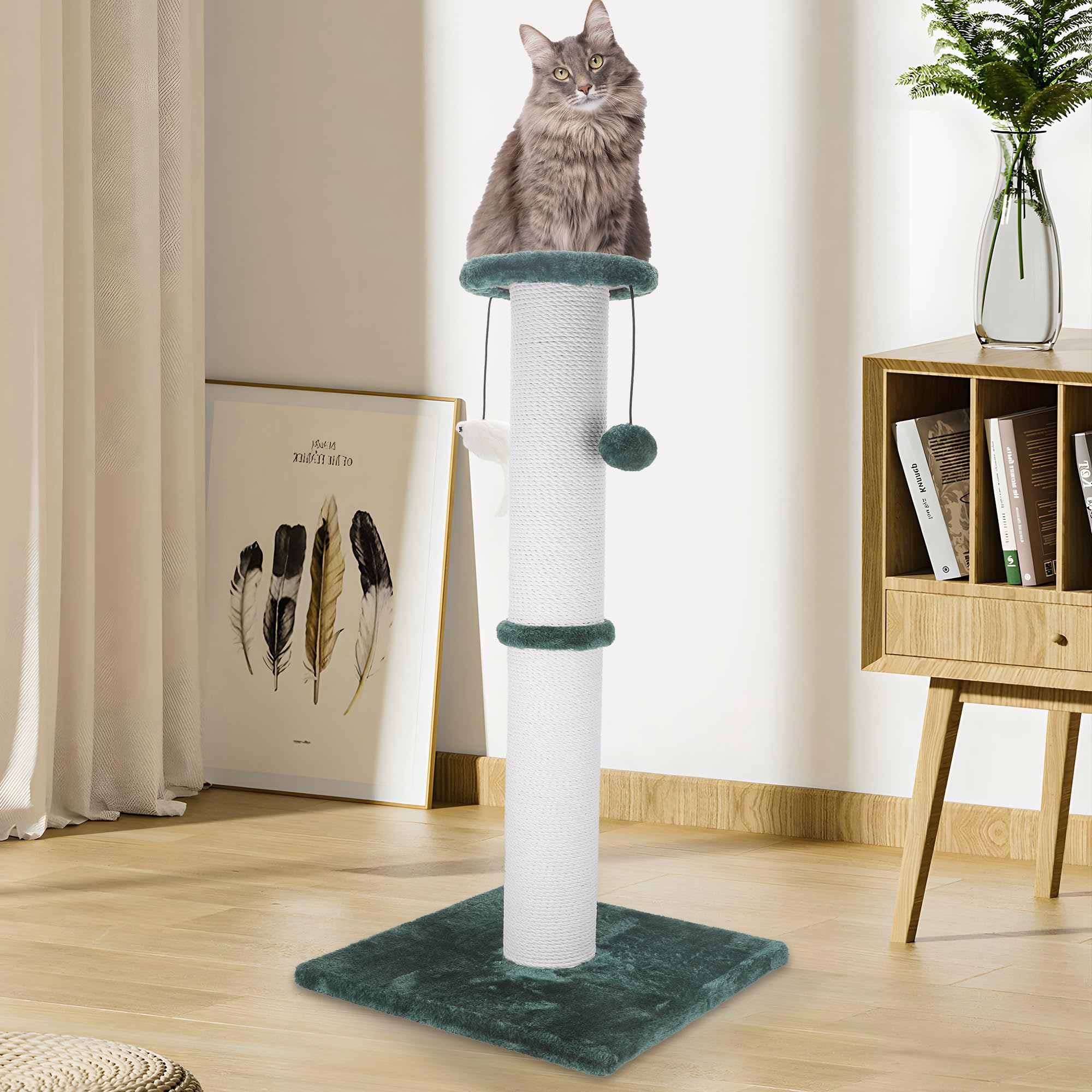 Ahomdoo rasca-gatos 34 pulgadas adecuado para interiores