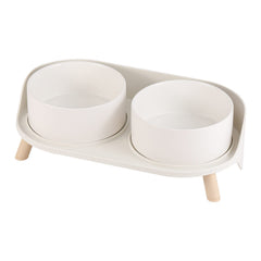 AHX tazón cerámico alto doble para perro facilita comer y beber sin inclinarse.