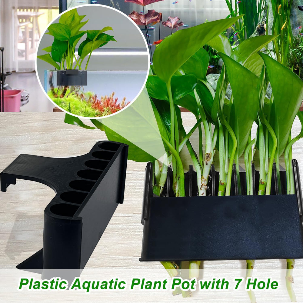 Aidmi portaplanta acuario de siete huecos gancho estable para fijación