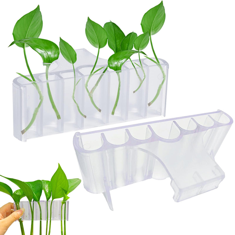 Aidmi: soporte-planta-acuario-7-huecos, fijación estable y observación del crecimiento.