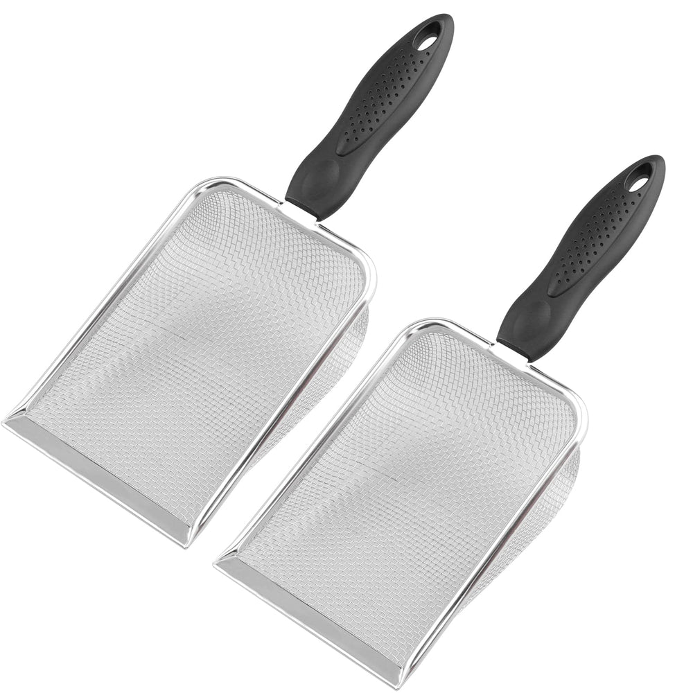 Aiicioo raspador de sustrato para reptiles con malla fina, limpieza precisa en rincones.