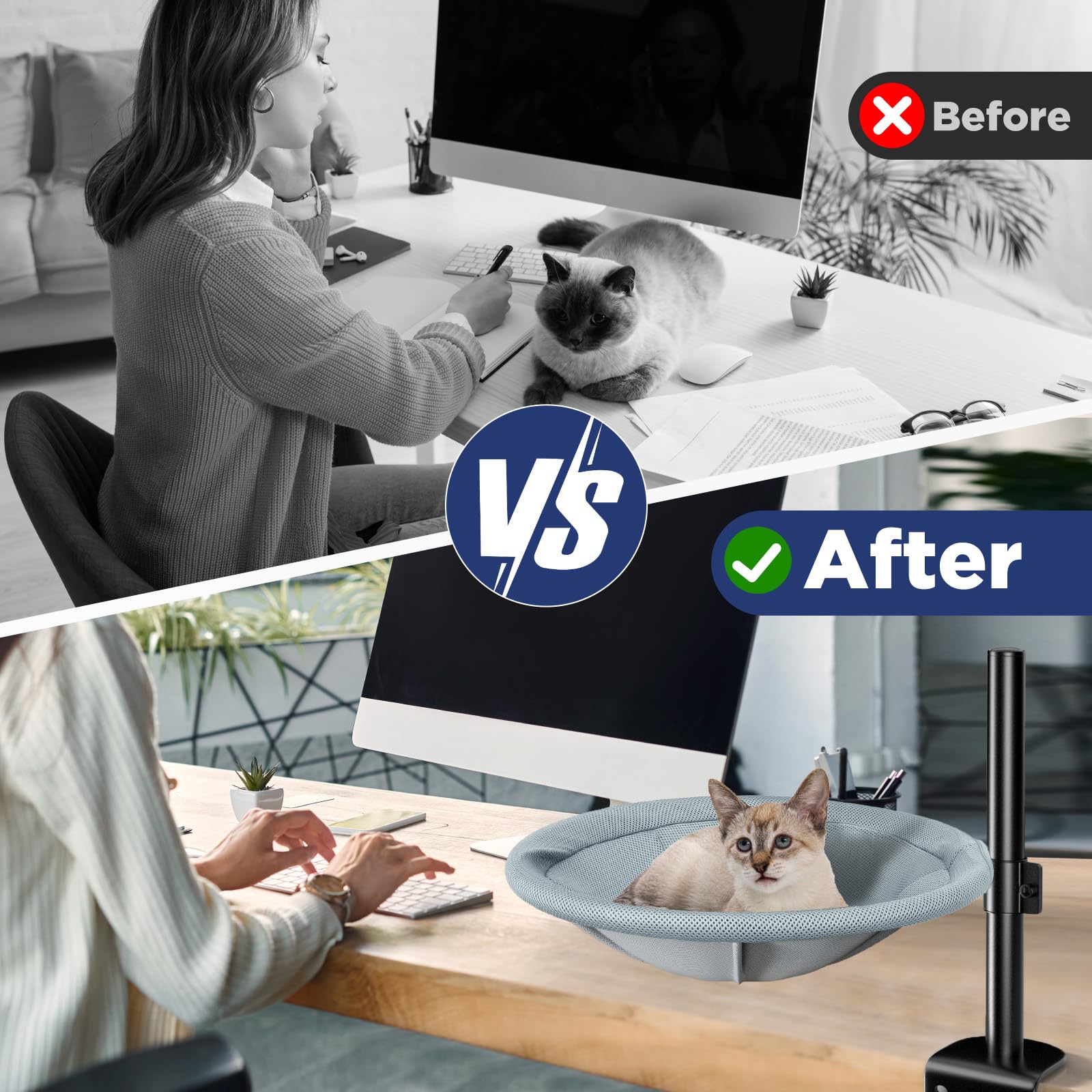Altura ajustable de AIPERRO para adaptar el espacio de trabajo.
