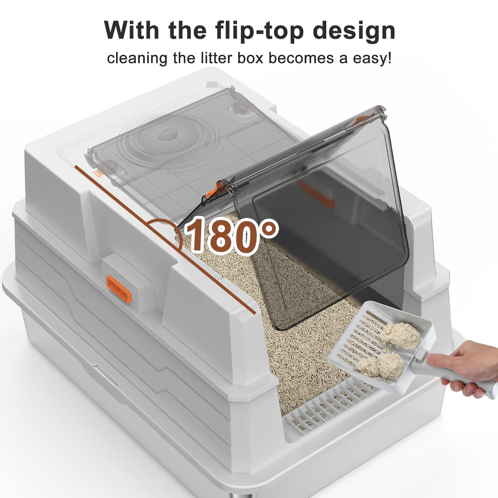 AIPERRO caja-litter tapa plegable facilita la limpieza sin desarmar
