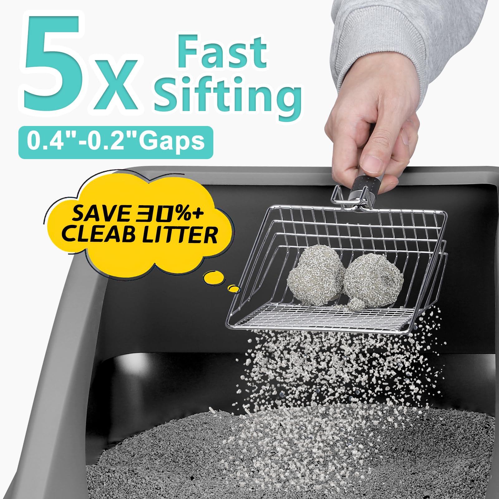 AIPERRO caja XXL de 23,2 x 15,7 x 14 pulgadas para gatos grandes.