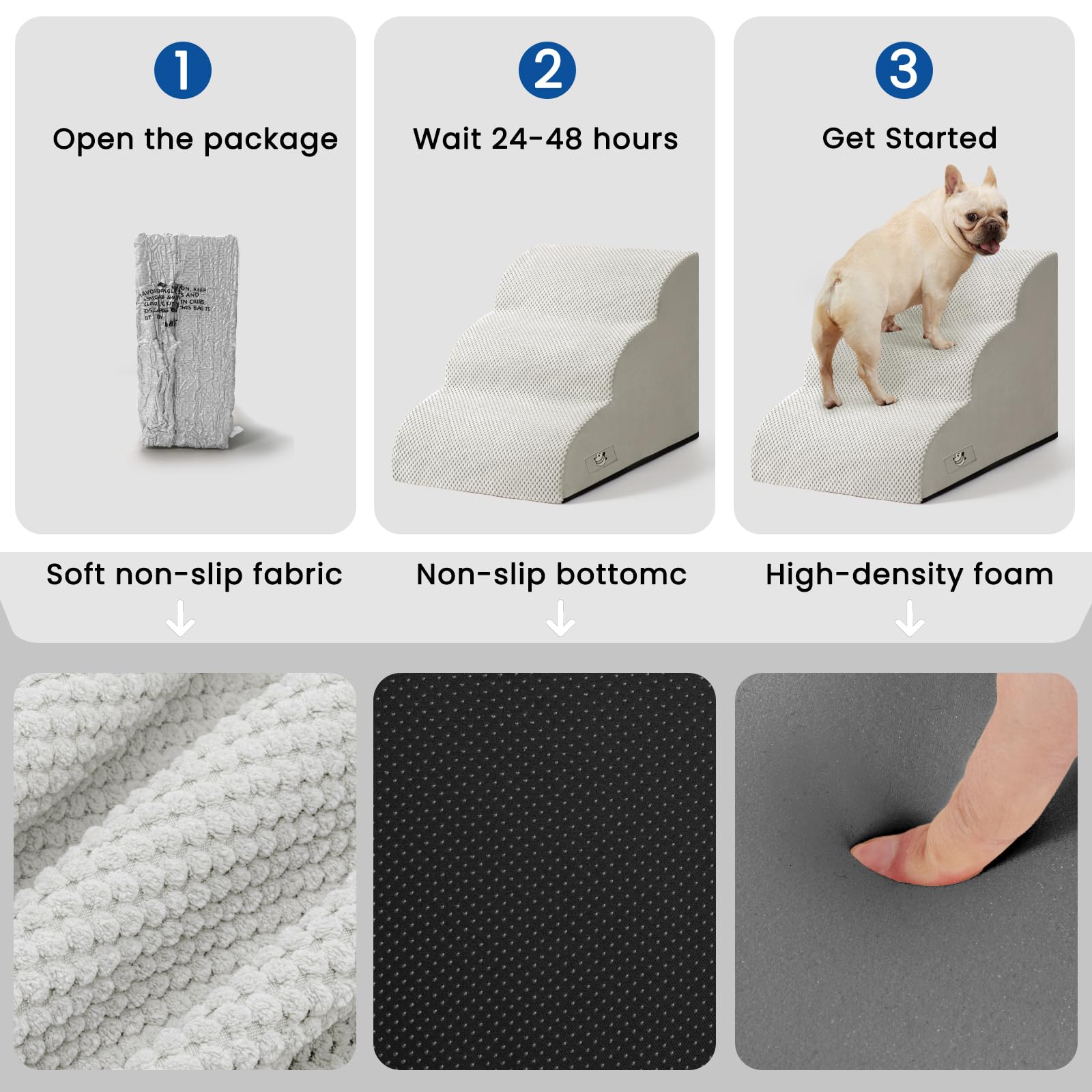 Airpanda espuma de alta densidad, soporte firme para mascotas