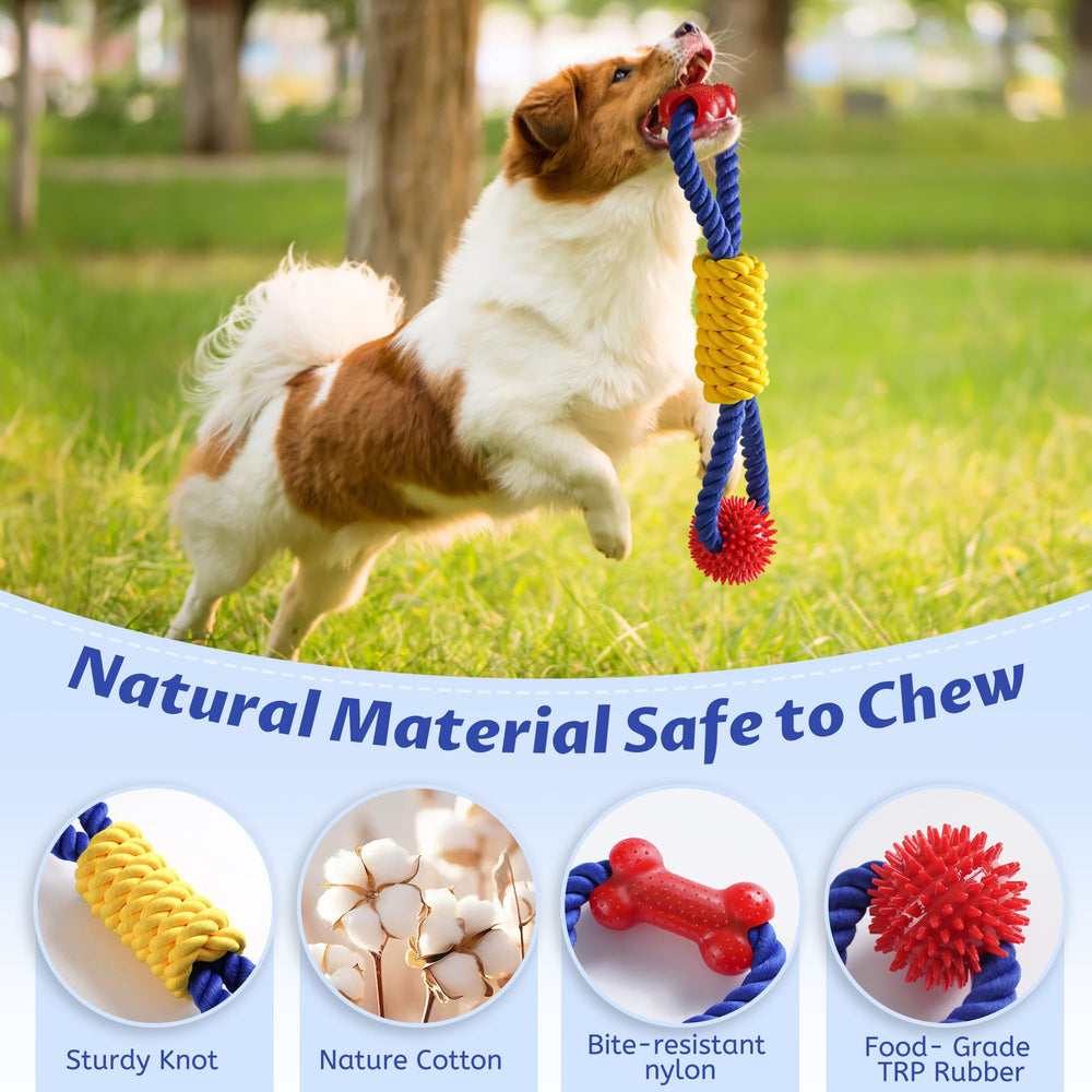 Aitmexcn cuerda para perro, diseño de 3 capas y alta durabilidad.