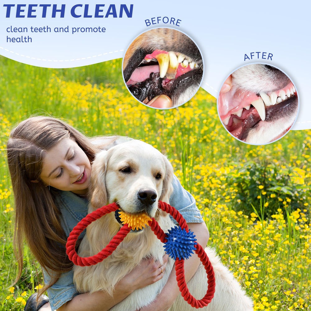Aitmexcn Beneficio dental natural: bolas espigadas ayudan a masajear encías durante la masticación.