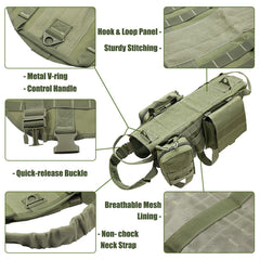AIWAI arnés táctico con sistema MOLLE lateral para equipamiento.