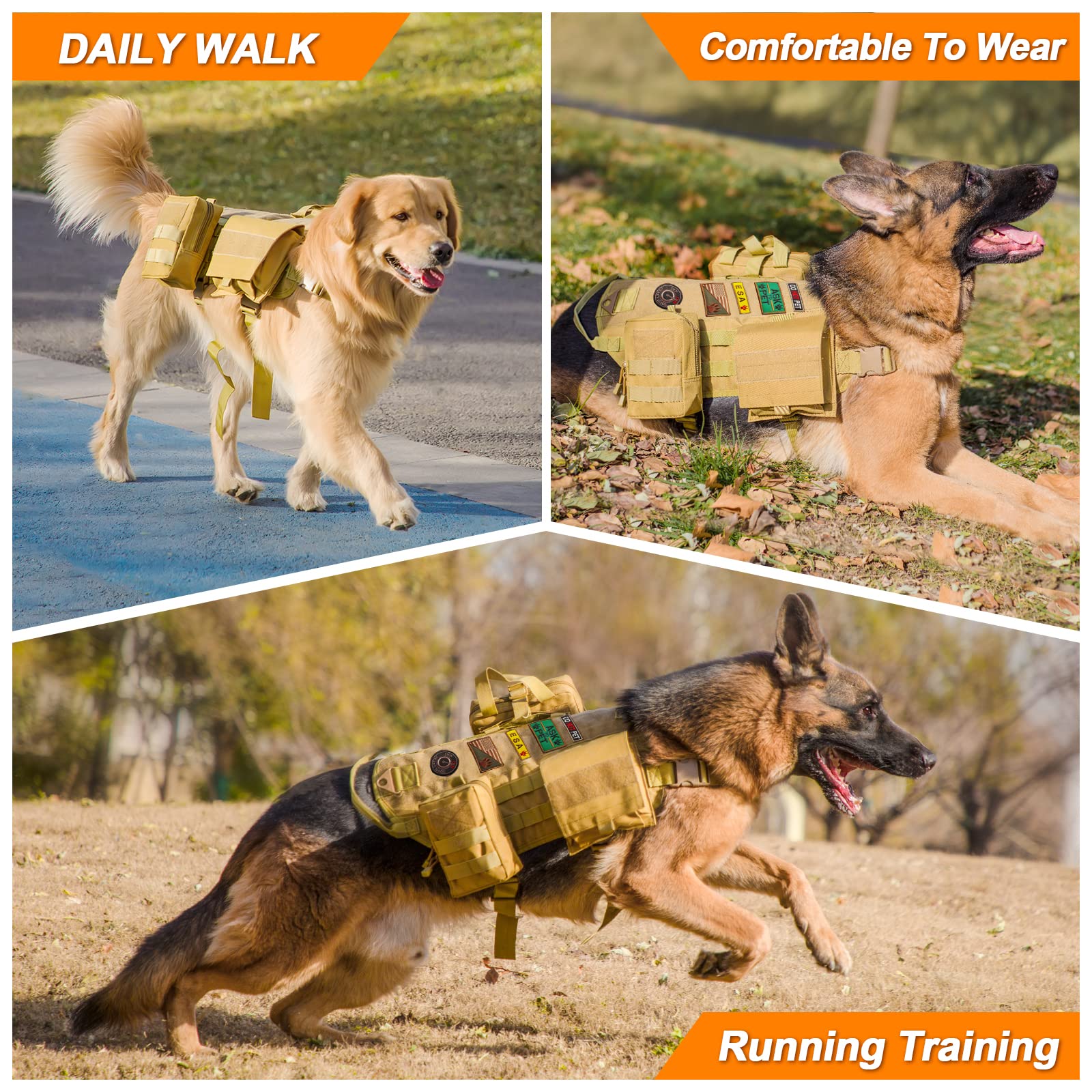 Diseño camuflado resistente para uso diario, senderismo y paseos prolongados.