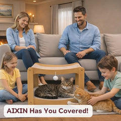 AIXINPET Armado en madera establece una base estable para gatos