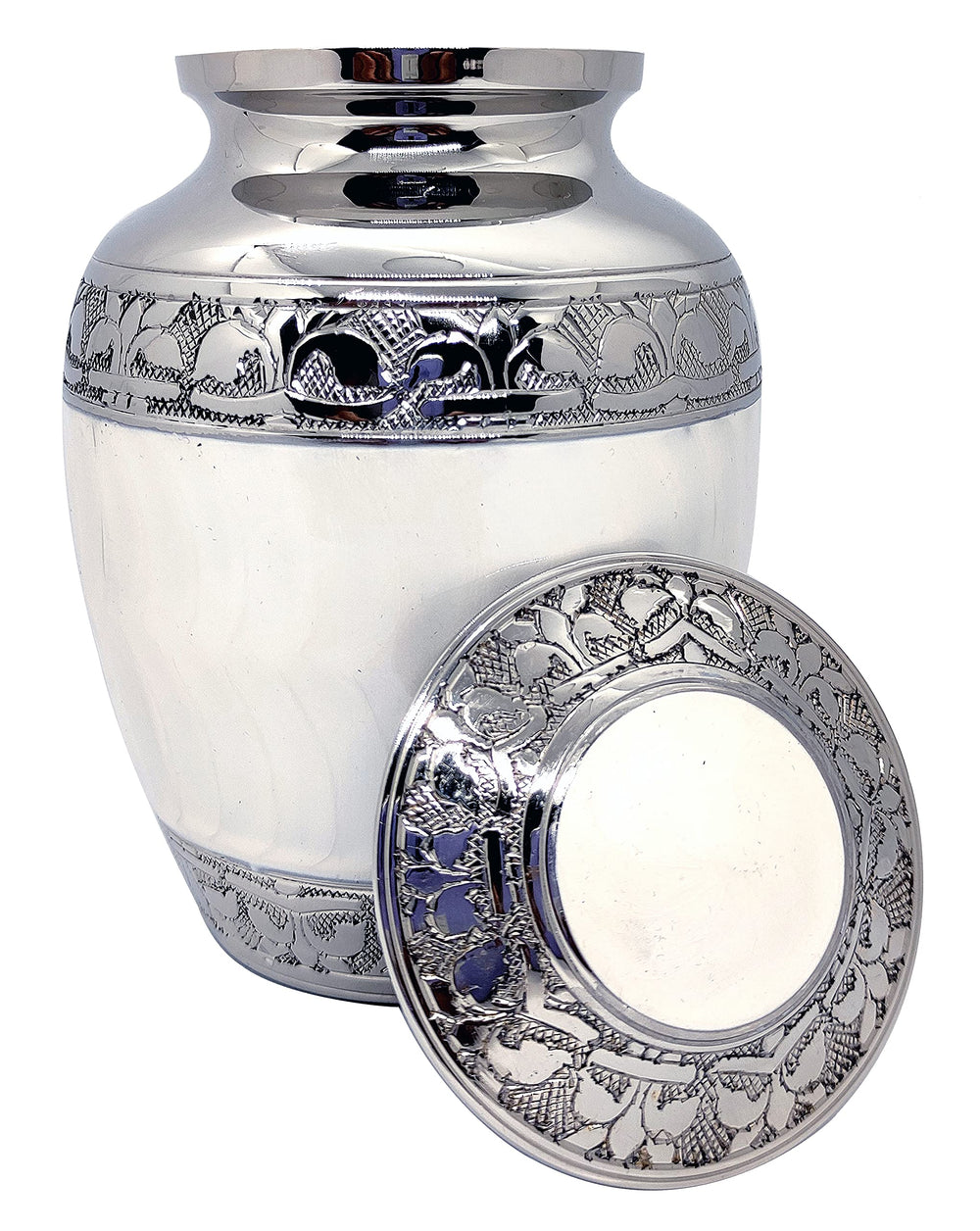 AKANKSHA ARTS urna cremacion laton blanca 6x4: diseño elegante y duradero para conmemorar