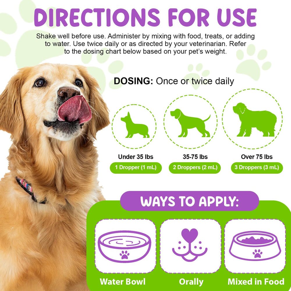 Akareni Probiotico para perros, uso fácil con cuentagotas.