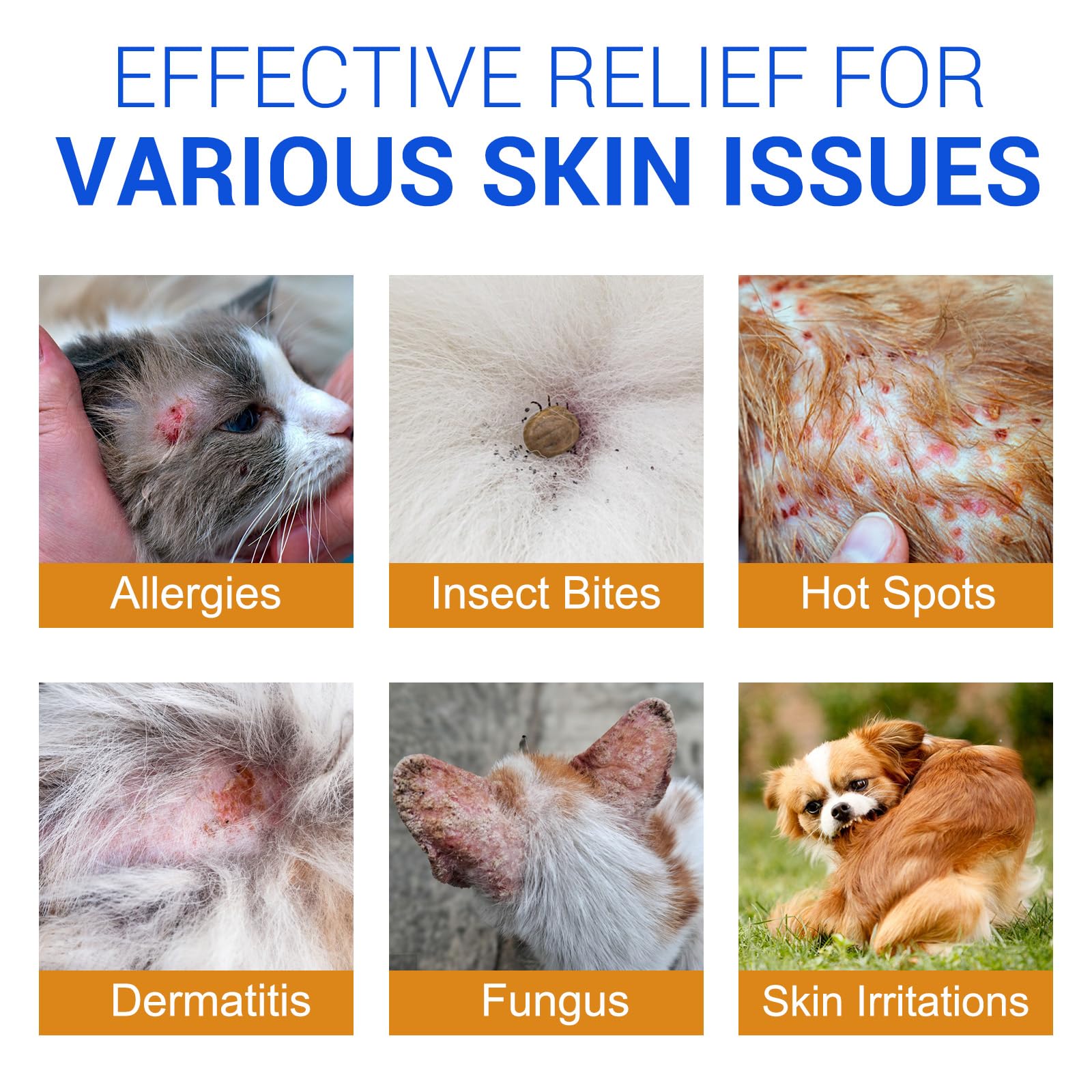 Spray de hidrocortisona Akareni para dermatitis en mascotas.