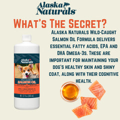 Alaska Naturals perro con pelaje brillante tras usar el aceite