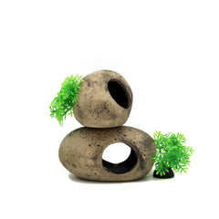 ALEGI detalle de textura de piedra para un acuario con encanto natural.