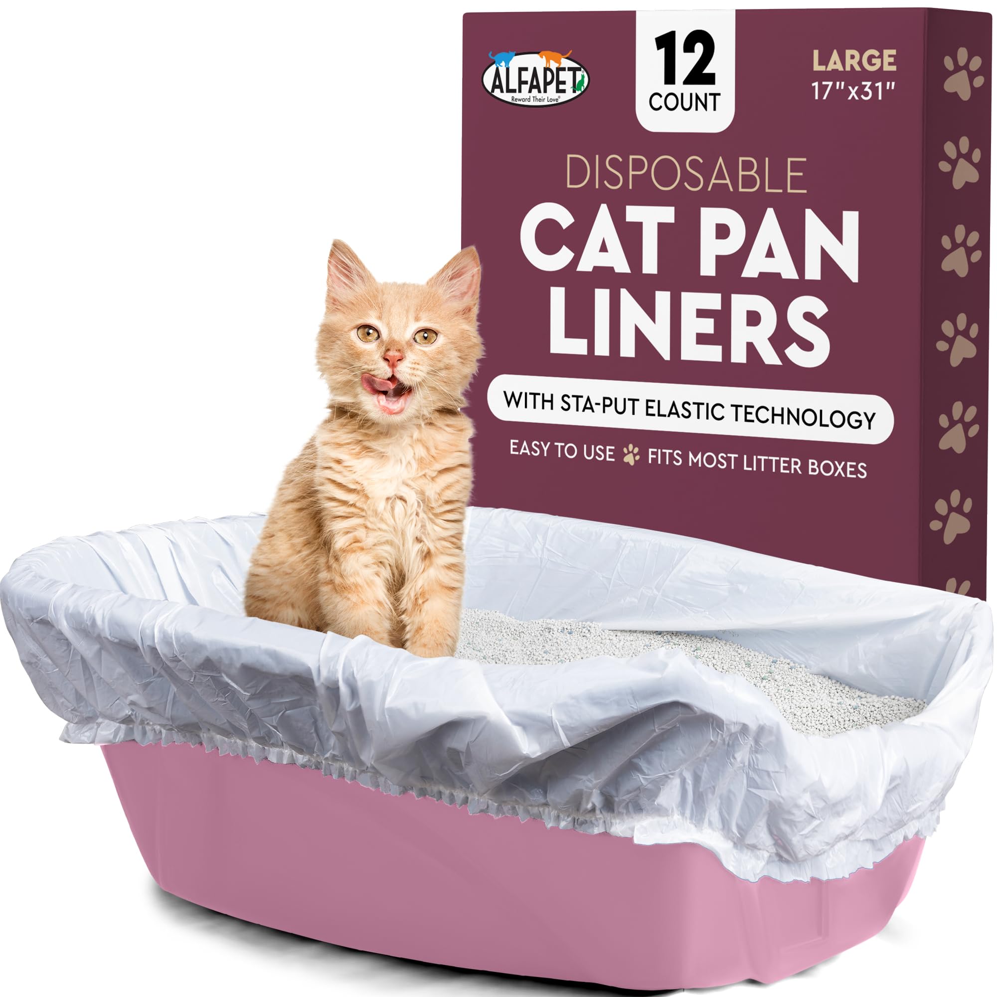 Bolsas Alfapet para arena de gato con ajuste seguro para bandejas grandes.