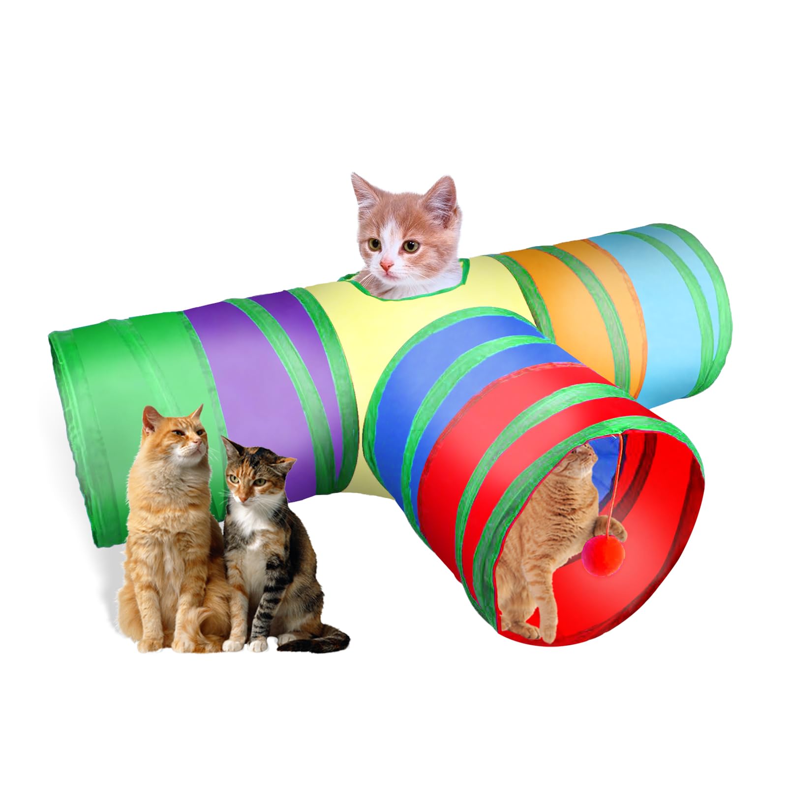 Alicedreamsky tunel para gato plegable, almacenamiento fácil y transporte.