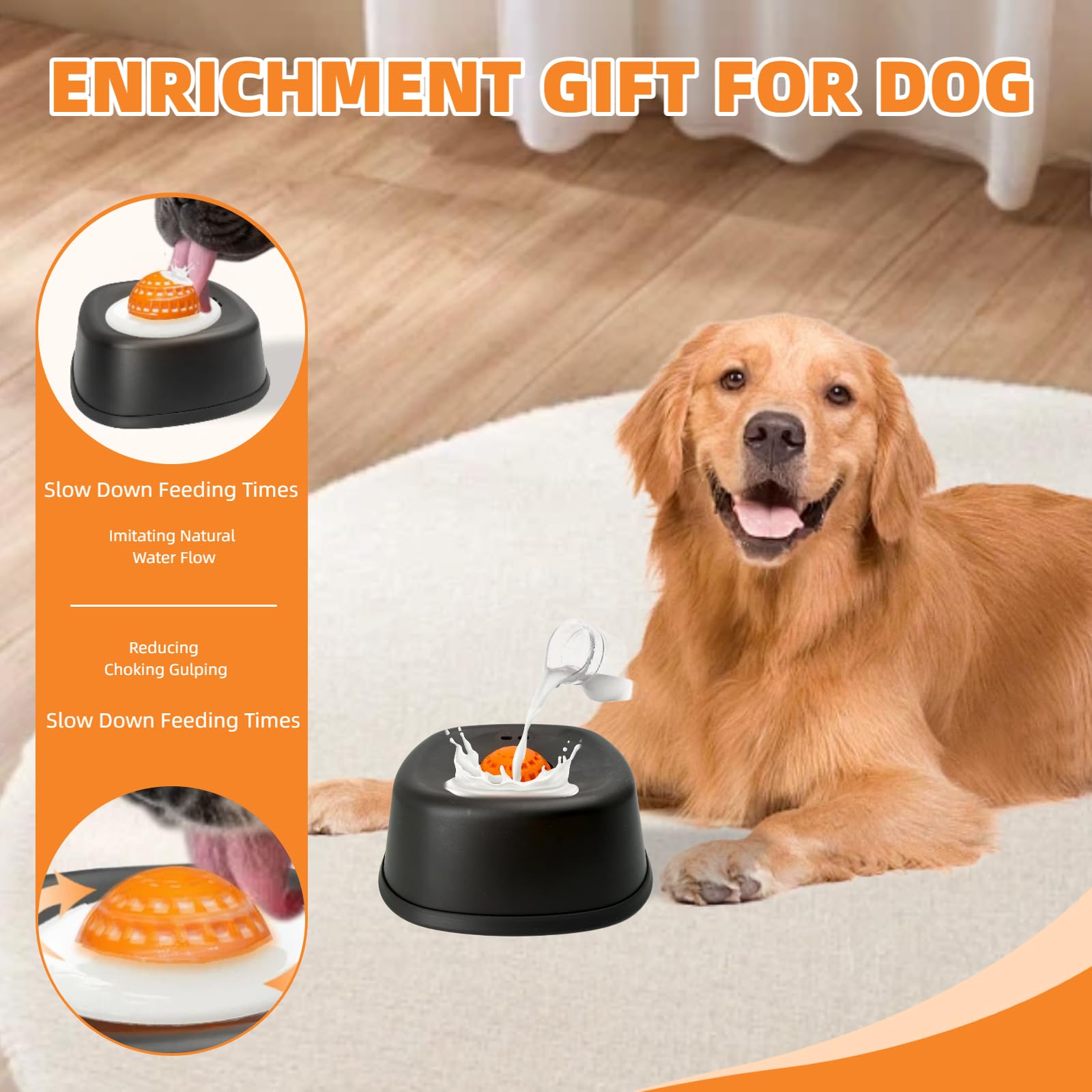Alimentador lento para perros con líquidos, apto para lavavajillas y limpieza fácil