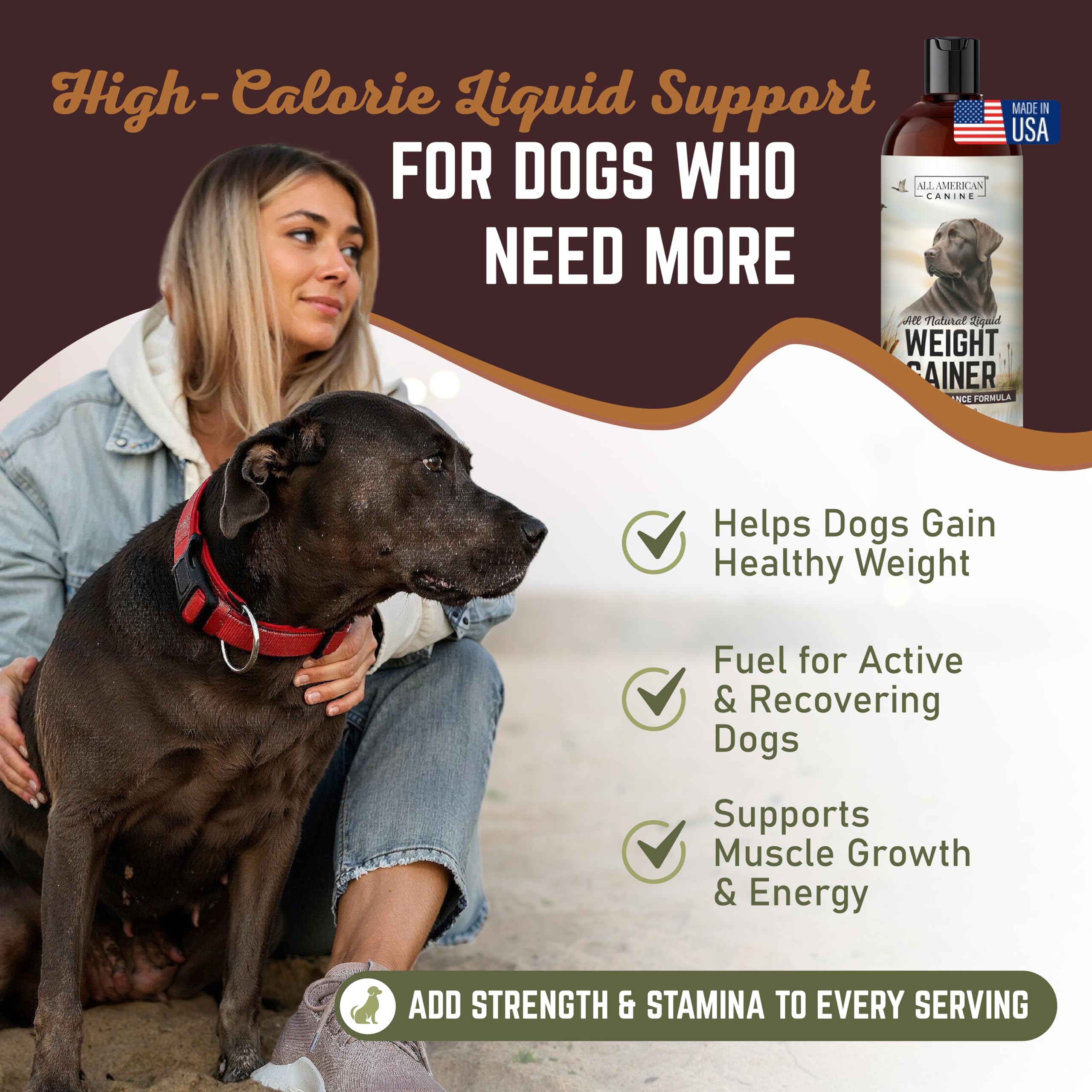 All American Canine aceite de salmón líquido para perros, fuente natural de omega