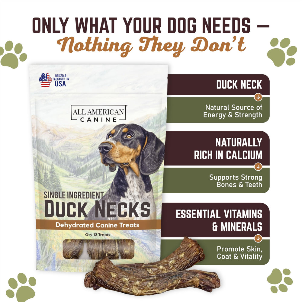 All American Canine cuello de pato textura masticable: recompensa sabrosa para entrenamiento.