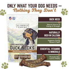 All American Canine cuello de pato textura masticable: recompensa sabrosa para entrenamiento.