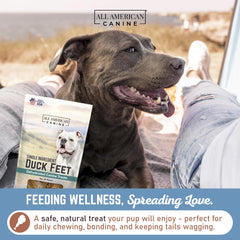 All American Canine snack bajo grasa para perros activos.