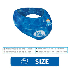 Bandana ALL FOR PAWS bleu autour du cou du chien XL.