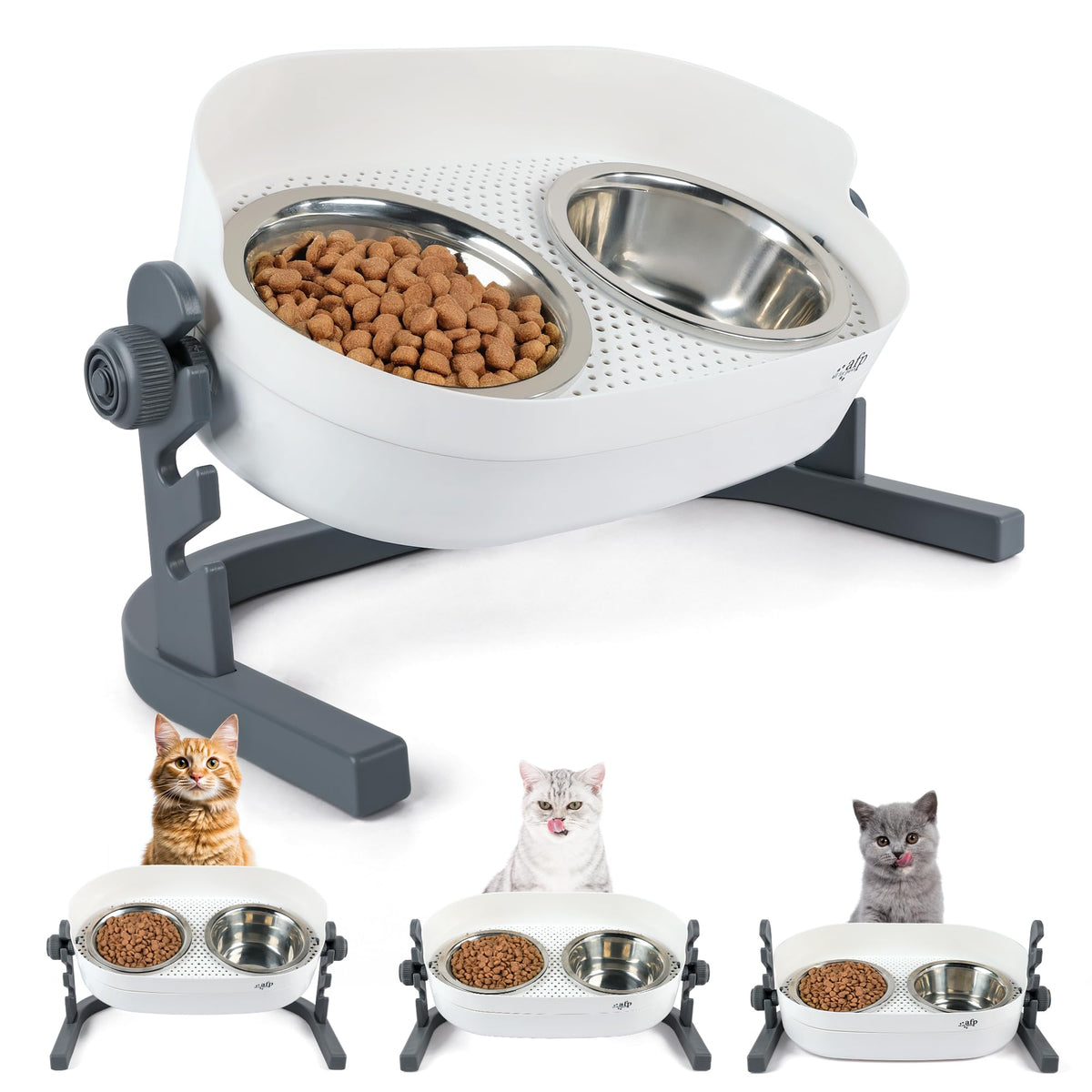 All for Paws bebederos elevados para gatos, postura cómoda
