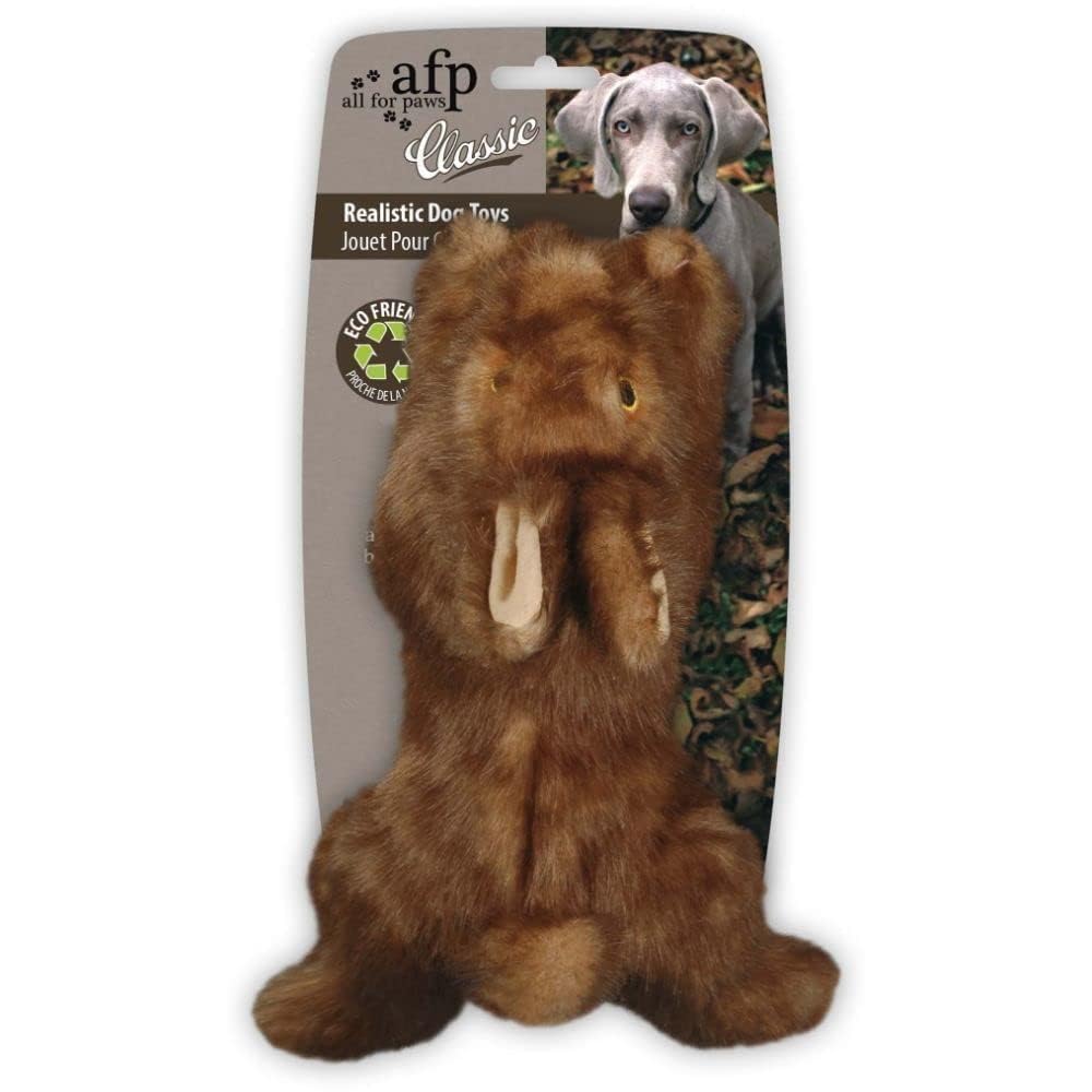 Juguete conejo realista ALL FOR PAWS para perros, ideal para juego suave.
